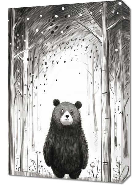 Obraz 40x60cm Ciekawski Miś zdjęcie 1