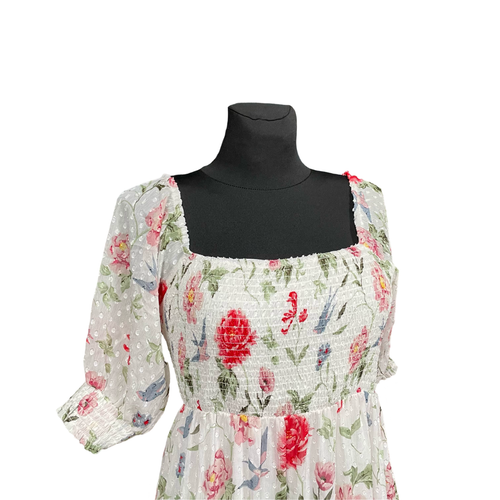 Sukienka za Kolano Wygodna Stylowa Wytrzymała Biały 40 na Arena.pl