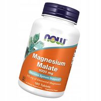 JABŁCZAN MAGNEZU NOW FOODS MAGNESIUM MALATE 1000mg SKURCZE BEZ POTASU 180 t