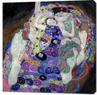 Obraz 100x100cm Dziewica, Gustaw Klimt Vintage do Salonu