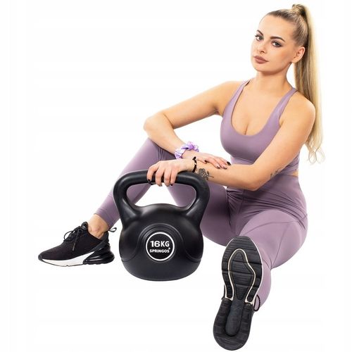 KETTLEBELL DO ĆWICZEŃ 16 KG KULA KETTLE HANTLA FITNESS ABS HANTEL CIĘŻAR na Arena.pl