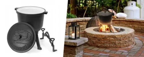 Kociołek EMALIOWANY żeliwny 8L + GRATIS ŁYŻKA na Arena.pl