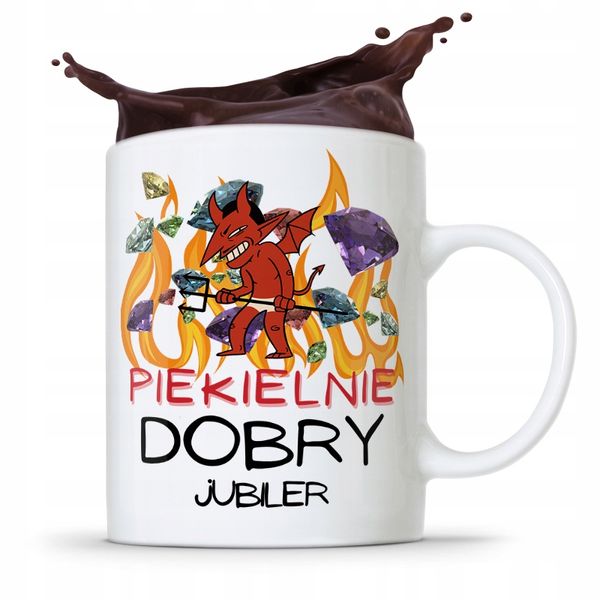 Dla Jubilera Kubek Na Prezent Piekielnie Dobry Z Nadrukiem Ze Zdjęciem zdjęcie 1