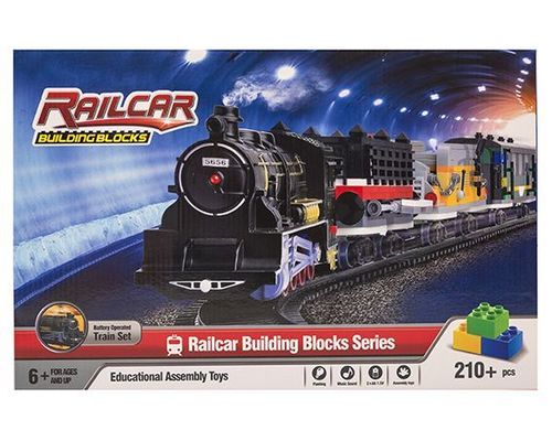 Klocki konstrukcyjne kolejka 210 elementów, światło i dźwięk na Arena.pl