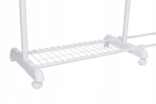 WIESZAK NA UBRANIA BUTY KÓŁKACH STOJĄCY STOJAK SKANDYNAWSKI BIAŁY na Arena.pl