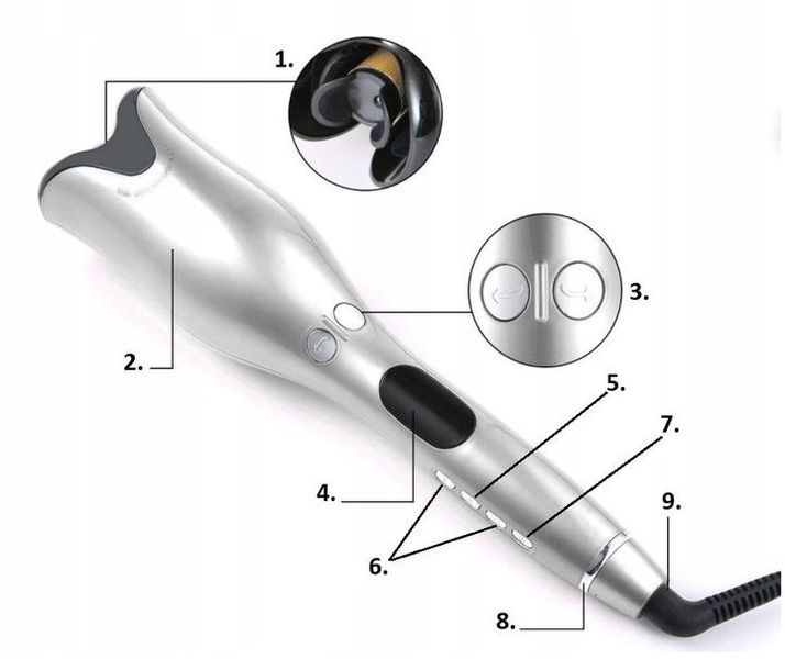 LOKÓWKA AUTOMATYCZNA SPIN CURL CERAMICZNA LCD zdjęcie 8