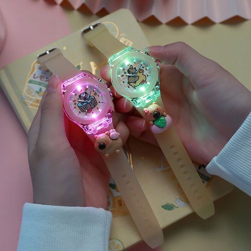 zegarek dziecięcy KAPIBARA dla dziewczynki dzieci ŚWIECĄCY i fosfowyzujący na Arena.pl