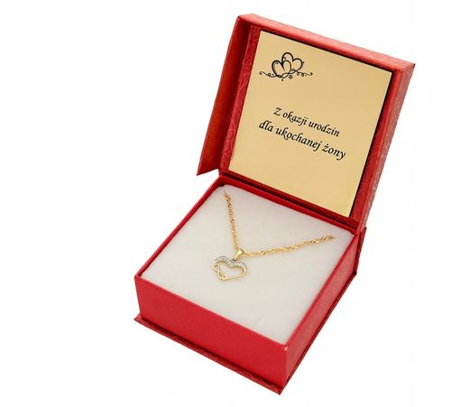 Złoty Wisiorek 333 Serce Nieskończoność GRAWER na Arena.pl