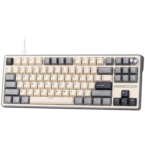 royal kludge r87pro half grey gaming keyboard brown switch na Arena.pl