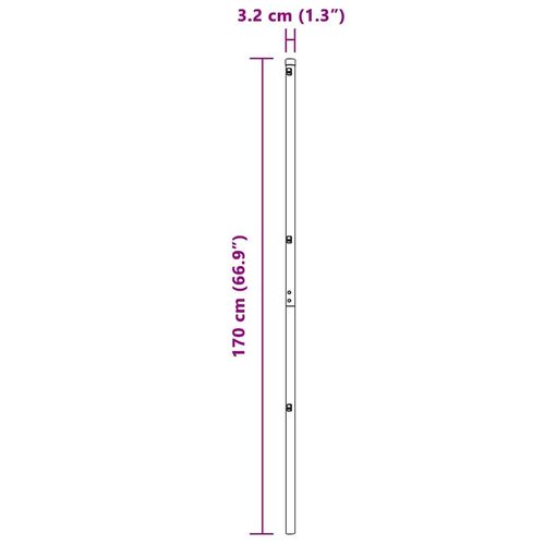 Słupki ogrodzeniowe 13 pcs Srebrny Ø32mm 170 cm na Arena.pl