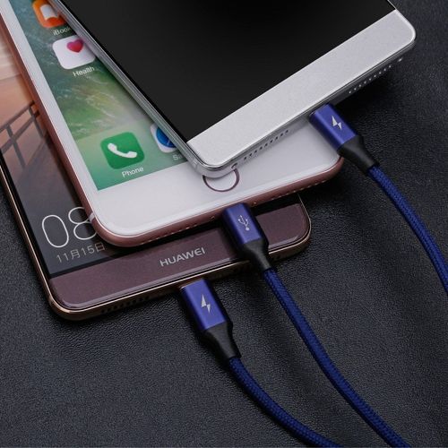Kabel Baseus Rapid 3w1 microUSB, 2xLightning 1,2m Black na Arena.pl