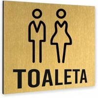 Tabliczka DOWOLNY TEKST NAPIS Tablica nierdzewna PIKTOGRAM ALUMINIUM ZŁOTA