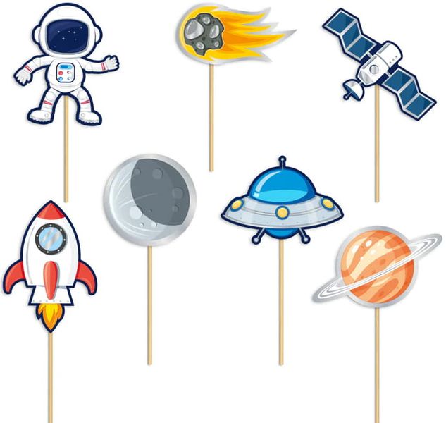 Toppery na tort Kosmos 7szt zdjęcie 1