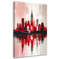 Obraz nowoczesny do salonu sypialni biura loftu, Czerwone Miasto