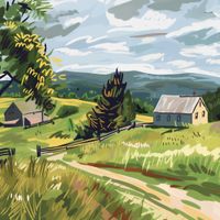 Plakat 30x30cm Bujna Wieś