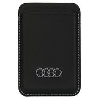 Audi Synthetic Leather Wallet Card Slot czarny/black MagSafe