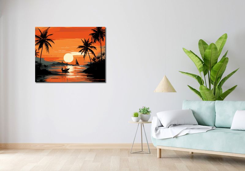 Obraz 90x70cm Tropikalny spokój zdjęcie 2