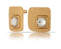 Prążkowane kolczyki z kryształkami Preciosa z kolekcji Vintage