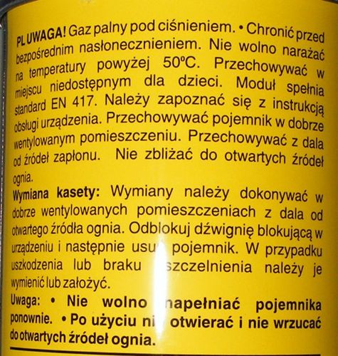 GAZOWE NABOJE KARTUSZE GAZOWY NABÓJ KARTUSZ W-wa na Arena.pl