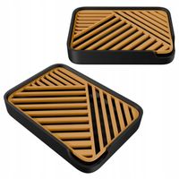 Mydelniczka wolnostojąca na blat z ociekaczem elegancka WZÓR LINES