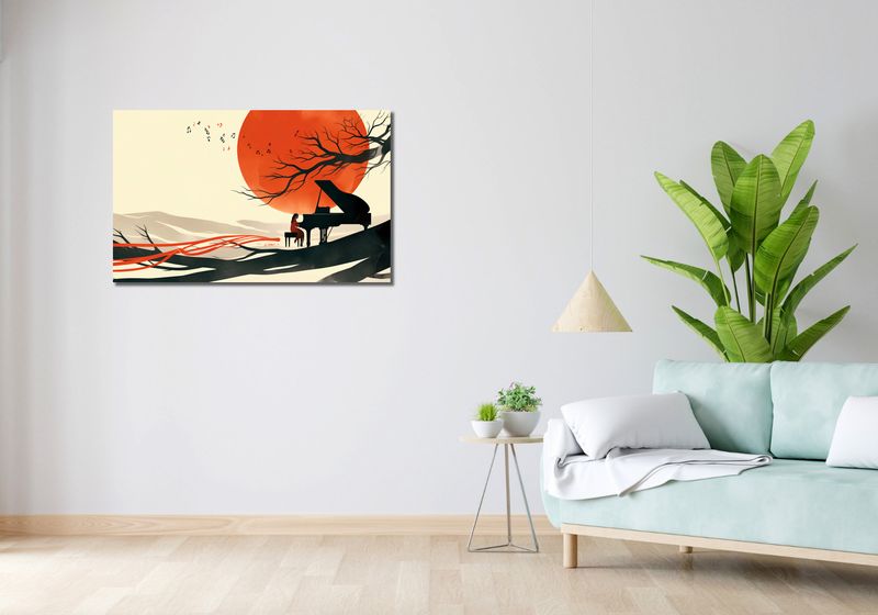 Obraz 100x60cm Pianistka zdjęcie 2