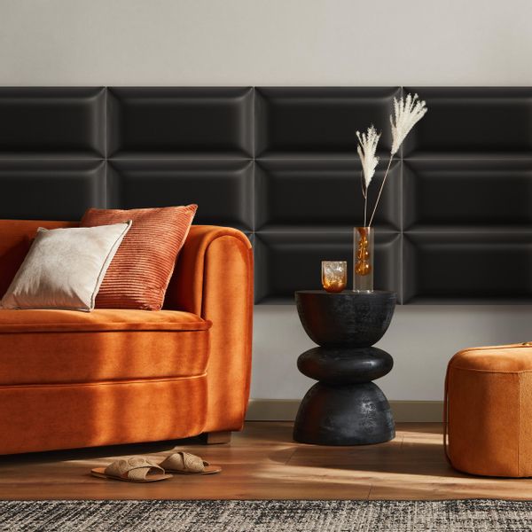 PANELE TAPICEROWANE ŚCIENNE EKO SKÓRA WEZGŁOWIE 3D 100cm x 20cm zdjęcie 4