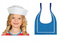 ZESTAW MARYNARZ KOŁNIERZYK CZAPKA KAPITANA 2el