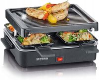 SEVERIN RG 2370 mini grill raclette, czarny, 600W, 4 patel