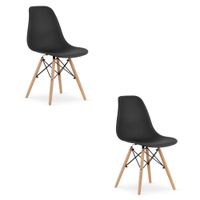 Krzesło czarne skandynawskie OSAKA nogi bukowe 2 szt. do kuchni jadalni