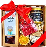 KOSZ PREZENTOWY DLA BABCI PREZENT NA DZIEŃ BABCI ZESTAW PREZENTOWY UPOMINEK