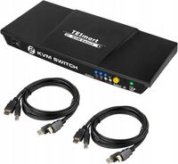 Przełącznik KVM switch 4K Ultra HD 3840x2160@30Hz 2x HDMI USB 2.0