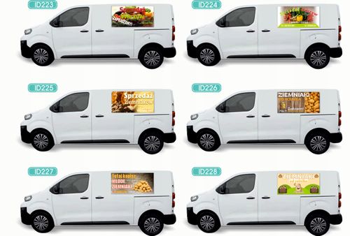 Reklama Naklejka na samochód wiele różnych wzorów SPRZEDAŻ WARZYW na Arena.pl