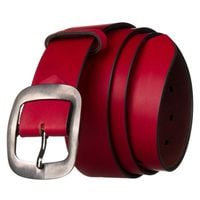 skórzany, szeroki pasek damski z klasyczną klamrą - always wild