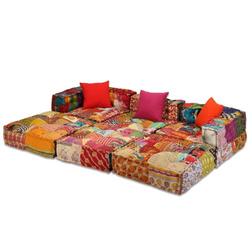 Patchworkowa sofa modułowa, 3-osobowa GXP-676007 na Arena.pl
