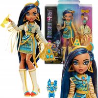 MONSTER HIGH ZESTAW LALKA CLEO DE NILE MUMIA + AKCESORIA ZWIERZĄTKO TUT