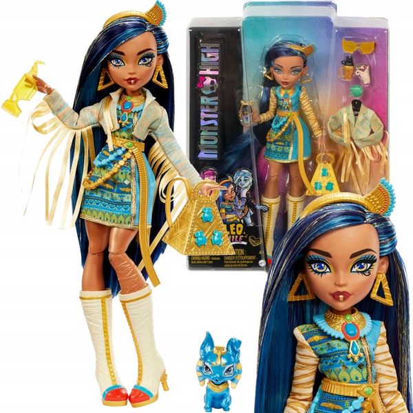 MONSTER HIGH ZESTAW LALKA CLEO DE NILE MUMIA + AKCESORIA ZWIERZĄTKO TUT zdjęcie 1