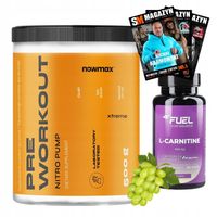 nowmax PRE WORKOUT PUMP 500 g WYTRZYMAŁOŚĆ POMPA PRZEDTRENINGÓWKA + GRATIS
