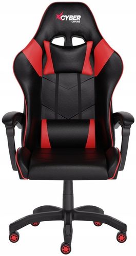 FOTEL GAMINGOWY CYBER CHAIRS X-LOGIC RED - BIUROWY na Arena.pl
