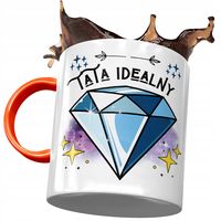 Kubek Pomarańczowy Dla Taty Ojca Na Dzień Taty Z Nadrukiem Ze Zdjęciem