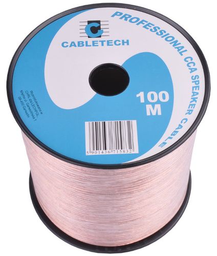 Kabel głośnikowy CCA Cabletech 2 x 1 mm² 100 m przezroczysty na Arena.pl