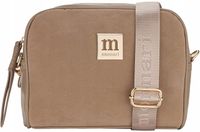 MONNARI Torebka Damska Listonoszka Camel ZAMSZ Regulowany Pasek