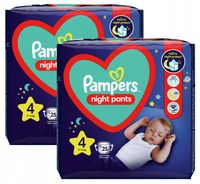 Pampers Night Rozmiar 4, 9-15 kg, 2x25szt. Pieluchomajtki