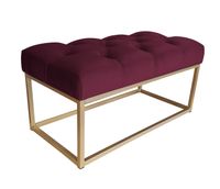 Ławka CHESTERFIELD LOFT podstawa złota pufa podnóżek MG02