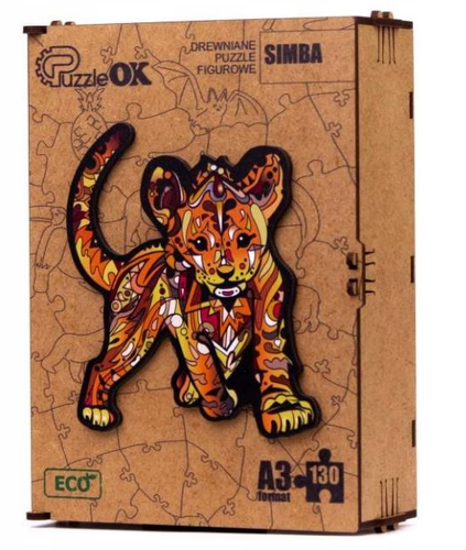 Puzzle Drewniane Układanka Lew Mały Tygrys Simba Pua4-00751 Puza3-00751 na Arena.pl
