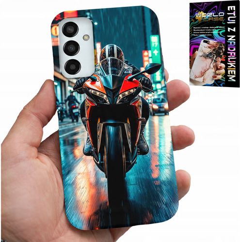 ETUI DO SAMSUNG GALAXY M13 4G - MOTOR, MOTOCYKLE JEDNOŚLAD WZORY + SZKŁO na Arena.pl