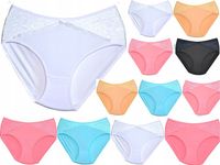 Majtki Bambusowe koronkowe Figi Damskie XL/XXL 12szt