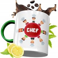 Kubek Zielony Dla Kucharza Idealny Prezent Z Nadrukiem Ze Zdjęciem