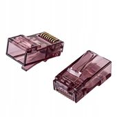 Wtyk RJ45 przelotowy CAT6 UTP PT-RJ456UC-1 100szt Pass Through kawowy