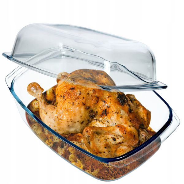 NACZYNIE ŻAROODPORNE Z POKRYWĄ SZKLANE 7 L zdjęcie 1