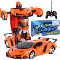 Auto Robot 2w1 Samochód Sterowany RC Światło Dźwięk Pilot Pomarańczowy